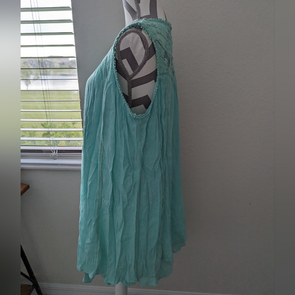 New Directions Pretty Aqua MiniDress - Picture 2 of 6